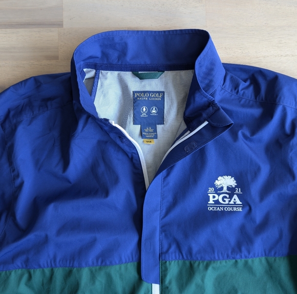 Polo Golf Ralph Lauren 2021 PGA Golf Ocean Course Rain Jacket Sz L - Picture 2 of 10